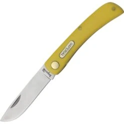 Imperial Schrade 22Y Sodbuster Folding Pocket Knife With Yellow Composition Handle