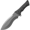 Schrade F28 Little Ricky Fixed DARK Gray Finish Blade Knife With Textured Black Rubber Handles -Schrade Knife Shop 197175 197204