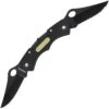 Schrade 005DLB Double Clip Black Finish Blade Lockback Folding Pocket Knife With Black Plastic Handle