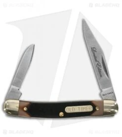 Old Timer Limited Edition 3-Piece Gift Set Fixed/Folders Black W/ Tin -Schrade Knife Shop Old Timer 3 Piece Fixed Folders Saw Cut Handles Satin BHQ 123469 jr folding 2