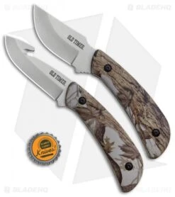 Schrade Old Timer Snowblind Camo Fixed Blade Hunting Knife Combo Set (2 Piece) -Schrade Knife Shop Old Timer Snowblind Camo 2 Piece Set 1085928 BHQ 87011 jr bottlecap