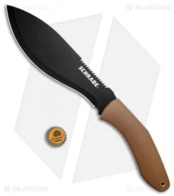Schrade 17" Machete Fixed Blade Brown Rubber (10.25" Black) Box -Schrade Knife Shop Schrade 17in Machete Box New 2020 BHQ 113759 td size jr