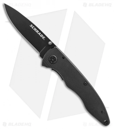 Schrade Folding Knife Black Aluminum (3.125" Black) SCH401LALBKCP 3 Schrade Folding Knife Black Aluminum (3.125" Black) SCH401LALBKCP
