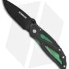 Schrade Folding Knife Black Aluminum Green Liner Lock (3" Black) SCHPROM1633CP -Schrade Knife Shop Schrade Black Alum Green LL Black SCHPROM1633CP BHQ 62092 jr