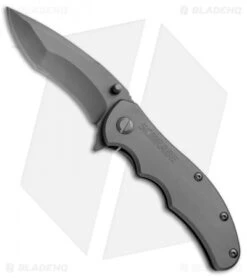 Schrade D2 Drop Point Frame Lock Knife Titanium (3.375" Gray) SCH600Ti