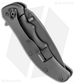 Schrade D2 Drop Point Frame Lock Knife Titanium (3.375" Gray) SCH600Ti -Schrade Knife Shop Schrade D2 Drop Point Ti Gray SCH600Ti BHQ 21968 jr side