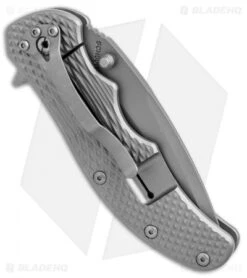 Schrade D2 Drop Point Frame Lock Knife Titanium (3.375" Gray) SCH601Ti -Schrade Knife Shop Schrade D2 ti gray BHQ 21969 er side