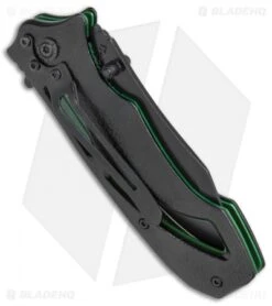 Schrade EDC Liner Lock Knife Aluminum Black (3.3" Black) SCP17-32 -Schrade Knife Shop Schrade EDC Aluminum Black Green Black SCP17 32 BHQ 75994 jr side