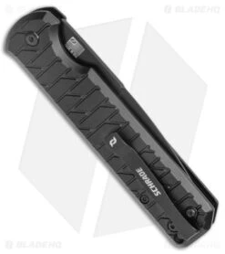 Schrade Alpha Entice Automatic Button Lock Knife Black G-10 (3.5" Black) -Schrade Knife Shop Schrade Entice Auto Black G 10 Black BHQ 140054 jr side