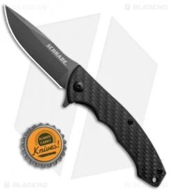 Schrade Frame Lock Flipper Knife Carbon Fiber/G-10 (2.75" Gray) 1084281 -Schrade Knife Shop Schrade FL CF G 10 Gray 1084281 BHQ 82511 jr bottlecap