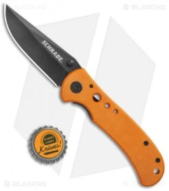 Schrade SCH1110 Liner Lock Folding Knife Orange (3.2" Black) 9 Schrade SCH1110 Liner Lock Folding Knife Orange (3.2" Black) -Schrade Knife Shop Schrade Folder Orange Black BHQ 77365 jr bottlecap