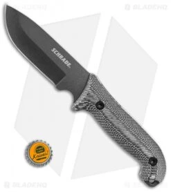 Schrade Frontier Full Tang Fixed Blade Knife Gray Micarta (5" Black) SCHF51M -Schrade Knife Shop Schrade Frontier Full Tang gray TPE black SCHF51M BHQ 62033 er size
