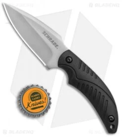 Schrade SCHF66 Full Tang Fixed Blade Knife Black (3" Satin) -Schrade Knife Shop Schrade Full Tang Blk SCHF66 BHQ 67909 jr bottlecap 2