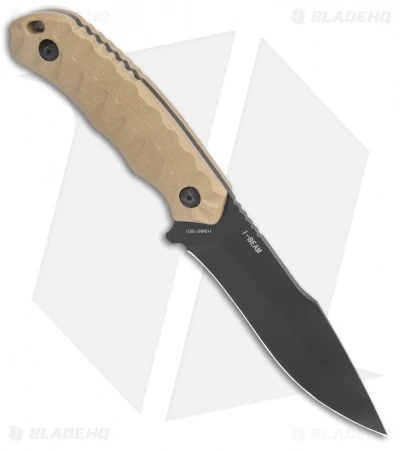 Schrade I-Beam Fixed Blade Knife Brown G-10 (4.75" Black) 4 Schrade I-Beam Fixed Blade Knife Brown G-10 (4.75" Black) - Image 2