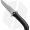 Schrade Liner Lock Knife Black Al (3.5" Bead Blast Serr) SCH223S