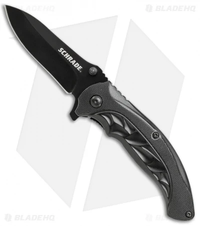 Schrade Liner Lock Knife Black Al (3.5" Black) SCH508 3 Schrade Liner Lock Knife Black Al (3.5" Black) SCH508