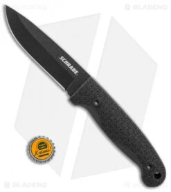 Schrade Large Frontier Fixed Blade Black TPE (4.3" Black) SCHF56L 7 Schrade Large Frontier Fixed Blade Black TPE (4.3" Black) SCHF56L -Schrade Knife Shop Schrade Large Frontier black TPE black SCHF56L BHQ 62038 er size