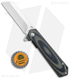 Schrade Lateral Frame Lock Knife Green/Black G-10 (3.25" Satin) -Schrade Knife Shop Schrade Lateral FL Green Black G 10 Satin BHQ 140062 jr bottlecap