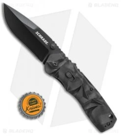 Schrade MAGIC Dual Action Spring Assisted Knife Black (3.375" Black) SCHA12B -Schrade Knife Shop Schrade MAGIC Dual Action SA Black Black SCHA12B BHQ 61996 jr bottlecap