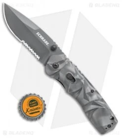 Schrade MAGIC Dual Action Spring Assisted Knife Gray (3.375" Gray Serr) SCHA12S -Schrade Knife Shop Schrade MAGIC Dual Action SA Gray Gray Serr SCHA12S jr bottlecap 1
