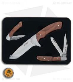 Schrade Old Timer 3-Piece Rosewood Knife Set W/Gift Tin 1130047 -Schrade Knife Shop Schrade OT 3 Piece Rosewood Gift Tin BHQ 116720 jr bottlecap