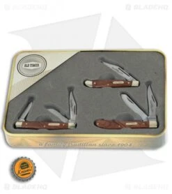 Schrade Old Timer Rosewood Brass 3-Piece Knife Set 1130063 9 Schrade Old Timer Rosewood Brass 3-Piece Knife Set 1130063 -Schrade Knife Shop Schrade OT Rosewood Brass 3 Piece Set BHQ 116722 jr bottlecap