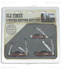 Schrade Old Timer Rosewood Brass 3-Piece Knife Set 1130063 8 Schrade Old Timer Rosewood Brass 3-Piece Knife Set 1130063 -Schrade Knife Shop Schrade OT Rosewood Brass 3 Piece Set BHQ 116722 jr package