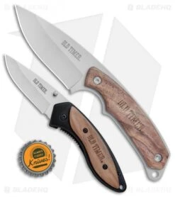 Schrade Old Timer 2 Piece Clip Folder & Fixed Blade Knife Combo Set (Set Of 2) -Schrade Knife Shop Schrade Old Timer 2 Piece Clip Folder Fixed Combo Set of 2 OTP17 22CP BHQ 75972 jr bottlecap 2