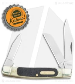 Schrade Middleman Traditional Pocket Knife 3.25" Brown Sawcut Bone SCH34OTB -Schrade Knife Shop Schrade Old Timer Middleman Traditional Brown Sawcut Bone SCH34OTB BHQ 61949 jr bottlecap