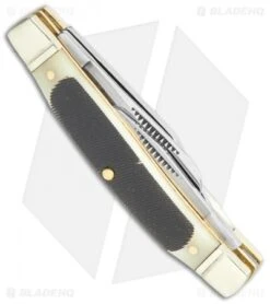 Schrade Middleman Traditional Pocket Knife 3.25" Brown Sawcut Bone SCH34OTB -Schrade Knife Shop Schrade Old Timer Middleman Traditional Brown Sawcut Bone SCH34OTB BHQ 61949 jr side