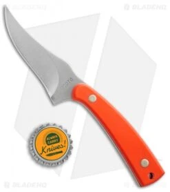 Schrade Old Timer Sharpfinger Fixed Blade Hunting Knife Orange (3.25" Satin) -Schrade Knife Shop Schrade Old Timer Sharpfinger orange satin BHQ 62079 er size