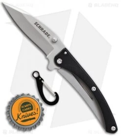 Schrade Pocket Protector Frame Lock Knife Black (2.5" Bead Blast) -Schrade Knife Shop Schrade Pocket Protector FL Black BB SCH222BK BHQ 61932 jr bottlecap
