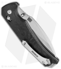 Schrade Alpha Radok Pivot Lock Knife Marble Carbon Fiber (3.75" Satin) -Schrade Knife Shop Schrade Radok Pivot Lock CF Satin BHQ 140055 jr side