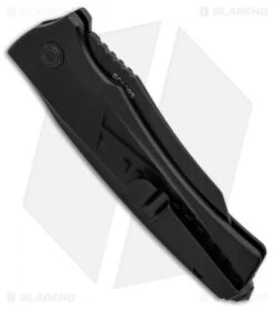 Schrade SC90 Automatic Knife Black Aluminum (3.25" Black Serr) SC90BS -Schrade Knife Shop Schrade SC90 Black Aluminum Black Serr BHQ 34170 er side