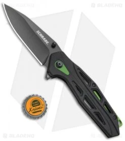 Schrade SCH U.G. Liner Lock Knife Green/Black (3.25" Black) 1100044 -Schrade Knife Shop Schrade SCH U.G. Liner Lock Knife Green Black Black BHQ 93632 kp bottle cap