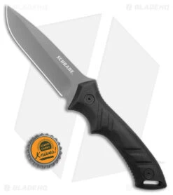 Schrade SCHF31 Drop Point Fixed Blade Knife Black TPE (4.5" Gray) 9 Schrade SCHF31 Drop Point Fixed Blade Knife Black TPE (4.5" Gray) -Schrade Knife Shop Schrade SCHF31 DP Fixed Blade Black TPE Gray BHQ 28765 jr bottlecap