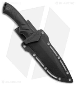 Schrade SCHF31 Drop Point Fixed Blade Knife Black TPE (4.5" Gray) 8 Schrade SCHF31 Drop Point Fixed Blade Knife Black TPE (4.5" Gray) -Schrade Knife Shop Schrade SCHF31 DP Fixed Blade Black TPE Gray BHQ 28765 jr sheath