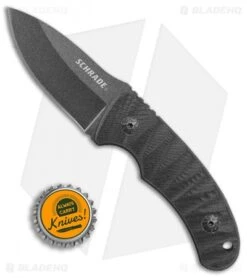 Schrade SCHF57 Full Tang Fixed Blade Knife Black G-10 (2.5" Black) -Schrade Knife Shop Schrade SCHF57 full tang black G10 black BHQ 62041 er size