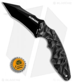 Schrade SCHF63B Tanto Fixed Blade Knife (3.5" Black) -Schrade Knife Shop Schrade SCHF63B tanto black BHQ 62047 er size