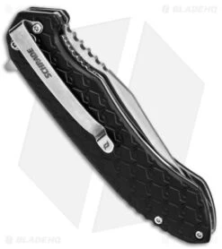 Schrade Scramble Liner Lock Knife Black Aluminum (3.5" Satin) -Schrade Knife Shop Schrade Scramble LLK Black Aluminum 3in Satin BHQ 140097 td side