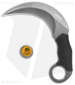 Schrade Shasta Mc'Nasty Karambit Fixed Blade Knife (5.5" Gray) -Schrade Knife Shop Schrade Shasta McNasty karambit gray BHQ 61894 jr bottlecap
