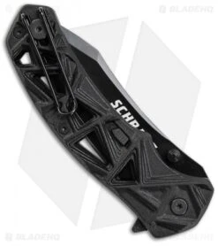 Schrade Shizzle MAGIC Spring Assisted Knife Black (3.375" Black) -Schrade Knife Shop Schrade Shizzle MAGIC SA Black Black SCHA11B BHQ 61991 jr side clip