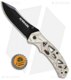 Schrade Shizzle MAGIC Spring Assisted Knife Champagne (3.375" Black) -Schrade Knife Shop Schrade Shizzle MAGIC SA Champagne Black SCHA11C BHQ 61993 jr bottlecap