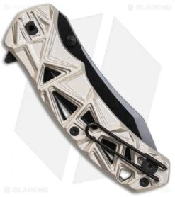 Schrade Shizzle MAGIC Spring Assisted Knife Champagne (3.375" Black) -Schrade Knife Shop Schrade Shizzle MAGIC SA Champagne Black SCHA11C BHQ 61993 jr side