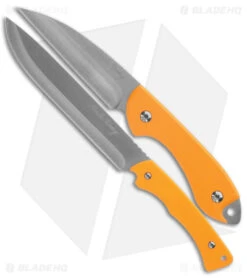 Schrade Uncle Henry 3 Piece Fillet Knife & Skinner Knife & Ferro Rod - Orange