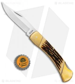 Schrade Uncle Henry Papa Bear Traditional Pocket Knife 5" Brown Staglon SCHLB8 -Schrade Knife Shop Schrade Uncle Henry Papa Bear Traditional Brown Staglon SCHLB8 BHQ 62058 jr bottlecap