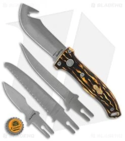 Uncle Henry Gen 1 Staglon Interchangeable Fixed Blade (4.5" Satin ) -Schrade Knife Shop Schrade Uncle Henry Swith It Interchangeable Fixed Blades BHQ 122418 jr bottlecap