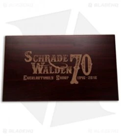 Schrade Walden 70th Anniversary Limited Edition Fixed Blade Knife (4" Satin) -Schrade Knife Shop Schrade Walden 70th Anniversary Fixed SCPROM 16 37CP BHQ 49205 jr box