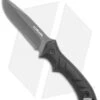 Schrade Full Tang Fixed Blade Knife Black TPE (4.5" Gray Serr) SCHF31S -Schrade Knife Shop Schrade full tang black TPE gray serr SCHF31S BHQ 62023 er