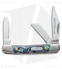 Schrade Imperial Small Stockman Knife 2.75" Abalone Swirl IMP19PRS